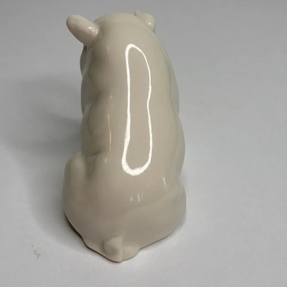 Vintage Belleek Pottery Porcelain Pig Figurine: 2